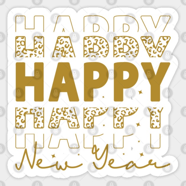 Happy, happy, happy new year Sticker by criarthdesign