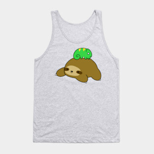 Sloth and Little Chameleon Tank Top