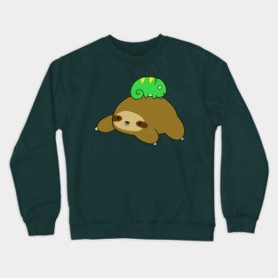 Sloth and Little Chameleon Crewneck Sweatshirt