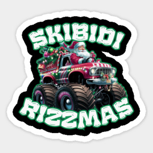 Skibidi Rizzmas Monster Truck Magnet