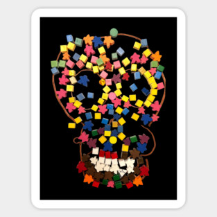 5yo's Board Game Mosaic - Sugar Skull Sticker