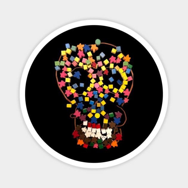 5yo's Board Game Mosaic - Sugar Skull Magnet by Board Game Blitz