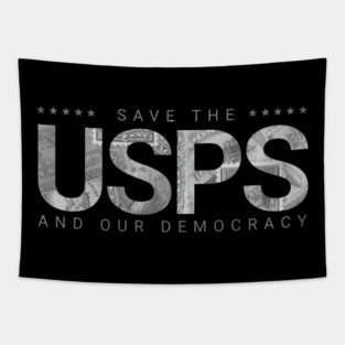 gray save the usps Tapestry
