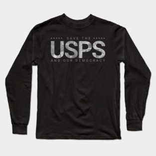 gray save the usps Long Sleeve T-Shirt