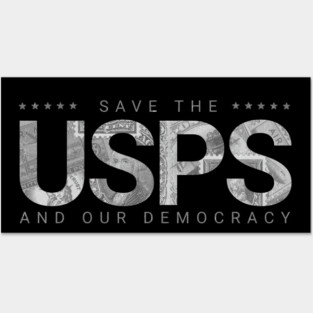 gray save the usps Posters and Art