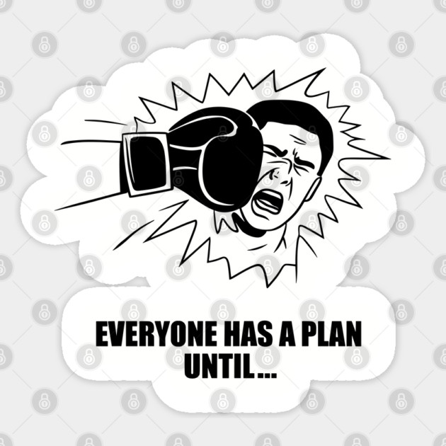 Everyone Has A Plan Until They Get Punched Sarcastic Motivation Sticker by Anticorporati