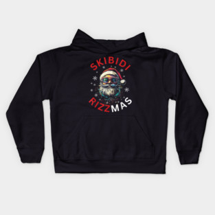 Skibidi Rizzmas Long Sleeve Kids Hoodie
