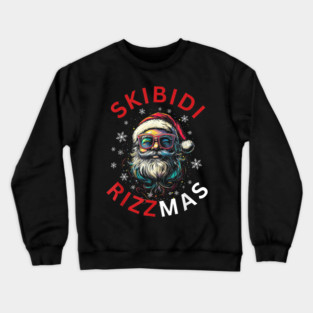Skibidi Rizzmas Long Sleeve Crewneck Sweatshirt