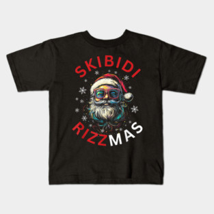 Skibidi Rizzmas Long Sleeve Kids T-Shirt