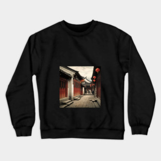 Classic Village Like China Town Crewneck Sweatshirt