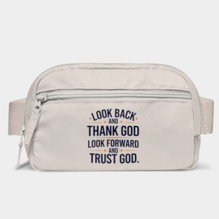 Christian Saying, Look Back and Thank God Bag