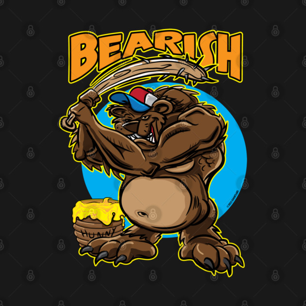 Bearish Bear, Bear with Spiked Bat by eShirtLabs