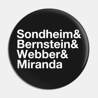 Sondheim & Bernstein & Webber & Miranda Broadway Musical Composers Pin