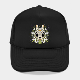 January's Snowdrop & Rabbit Skull Hat