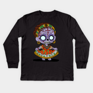 Cute Angolan Zombie Kids Long Sleeve T-Shirt