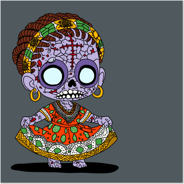 Cute Angolan Zombie Wall Art by H. R. Sinclair