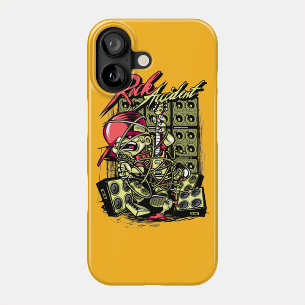 Rock Accident Concert T-Shirt - Bold Rock Music Design Phone Case by Urbanprint