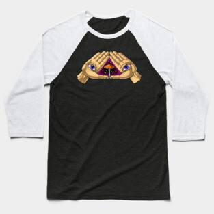 Magic Mushrooms Psychedelic Illuminati Baseball T-Shirt