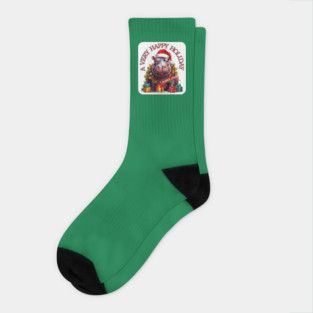 Hippopotamus Holidays Socks