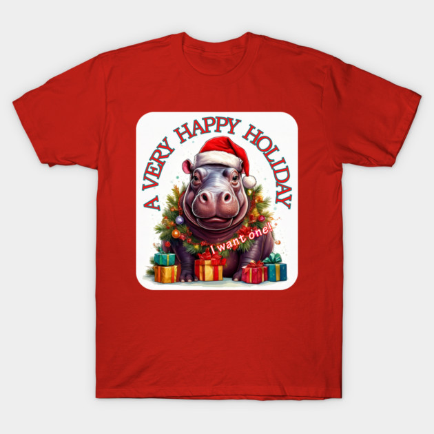 Hippopotamus Holidays T-Shirt by zjz