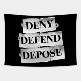 Deny Defend Depose Vintage Tapestry