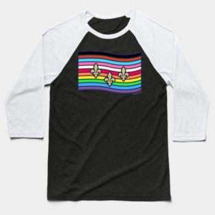 New Orleans City Pride Flag Baseball T-Shirt