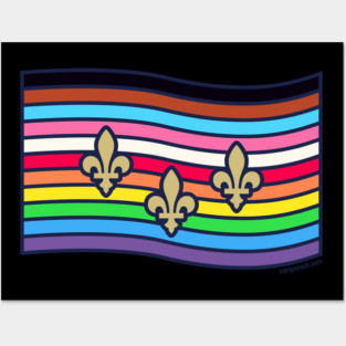 New Orleans City Pride Flag Posters and Art