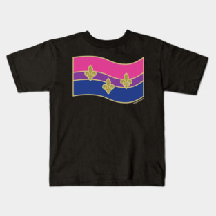 Bi-Boil (New Orleans City Bisexual Pride Flag) Kids T-Shirt