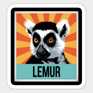 Lemur Illustration, Perfect for Animal Lovers Sticker