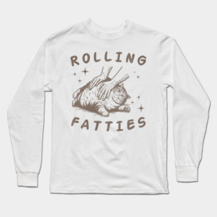 Fatties Cat//Rolling Thunder Long Sleeve T-Shirt