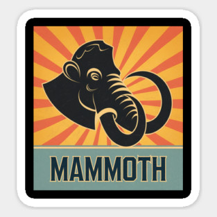 Mammoth Illustration, Perfect for Animal Lovers Sticker