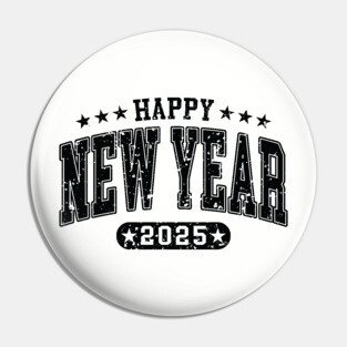 Happy New Year 2025 Pin