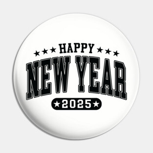 2025 Happy New Year Pin