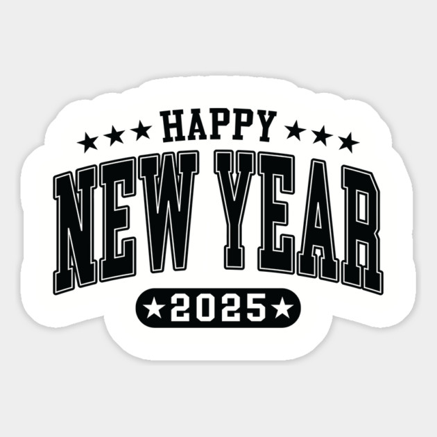 2025 Happy New Year Magnet by UrbanLifeApparel