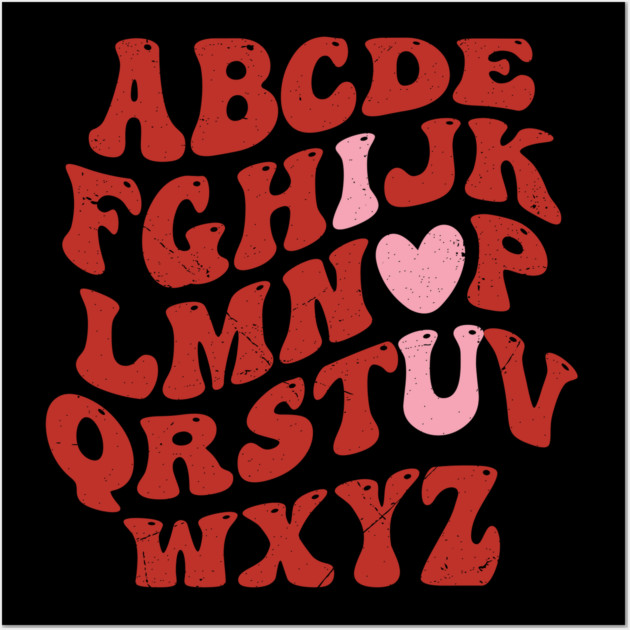 ABC Retro Valentine's Day Love Wall Art by UrbanLifeApparel