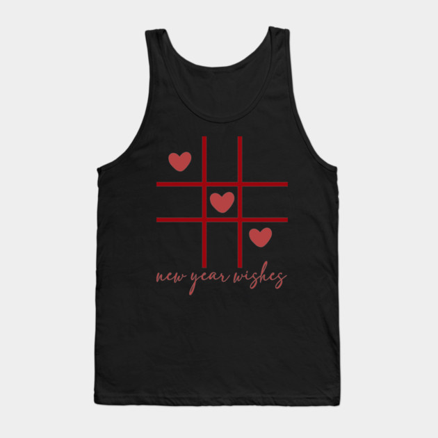 New Year Wishes, Three in a row hearts Tank Top by UrbanLifeApparel