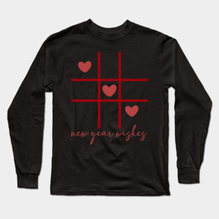 New Year Wishes, Three in a row hearts Long Sleeve T-Shirt