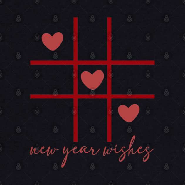 New Year Wishes, Three in a row hearts by UrbanLifeApparel