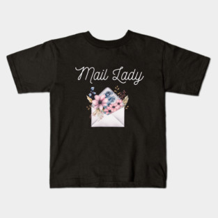 Mail Lady Postal Carrier Worker Gift | Post Office |  USPS Cute Postal Worker | Postal Life USPS Mail Woman Kids T-Shirt