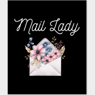 Mail Lady Postal Carrier Worker Gift | Post Office |  USPS Cute Postal Worker | Postal Life USPS Mail Woman Posters and Art