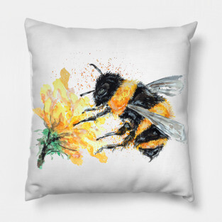 Bumble Bee collecting Pollen Pillow