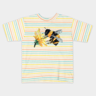 Bumble Bee collecting Pollen Kids T-Shirt