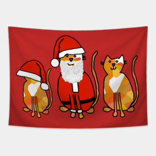 Christmas Cat Tapestry