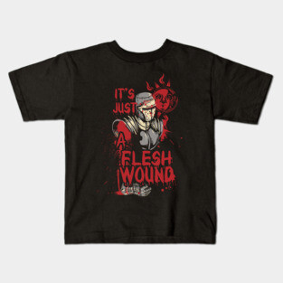 It's Just A Flesh Wound, Black Knight, Inspired From Monty Python Kids T-Shirt
