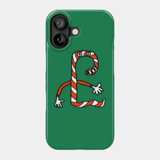 Christmas Candy Cane Worm Phone Case