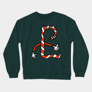 Christmas Candy Cane Worm Crewneck Sweatshirt