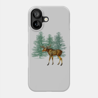 Moose and Trees Phone Case