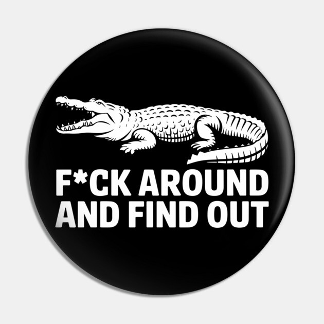 F*ck Around and Find Out Tough Attitude Edgy Humor Pin by Anticorporati