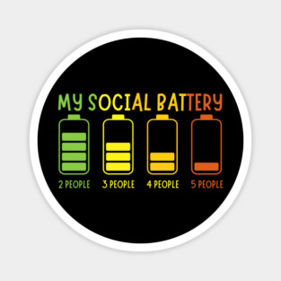 Funny Introvert My Social Battery Sarcasm Magnet