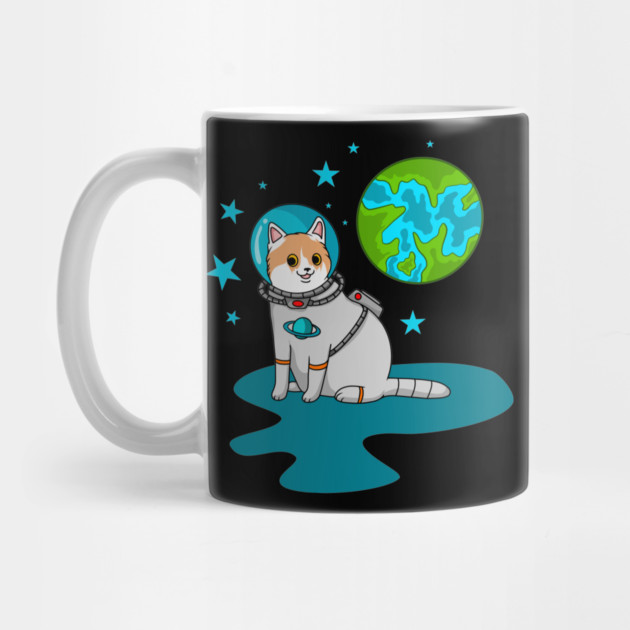 Space Cat T-Shirt - Cosmic Kitty Adventure by Urbanprint